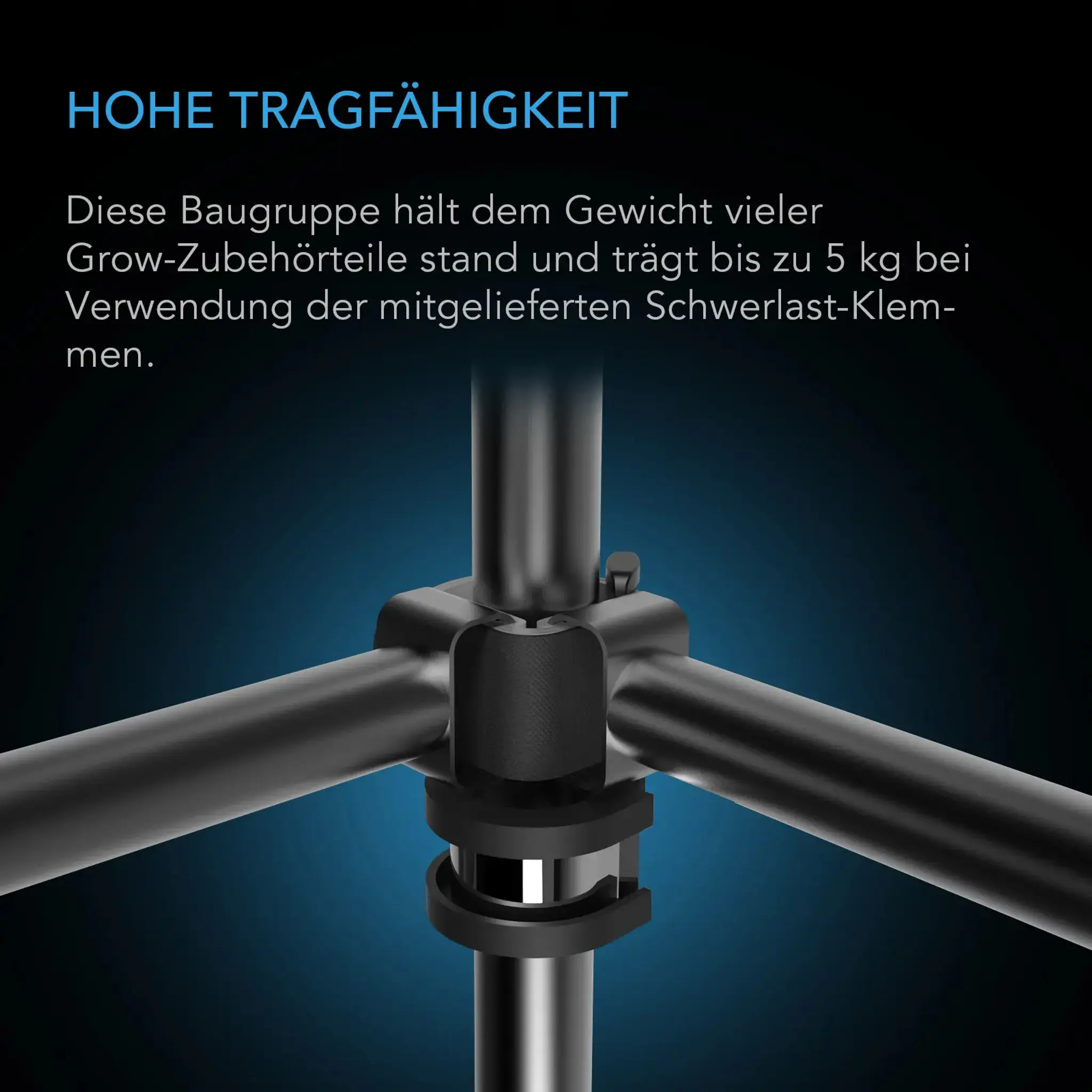 AC Infinity Grow-Zelt-Verstarkungs- und Montagestangen 150x150cm Details 4