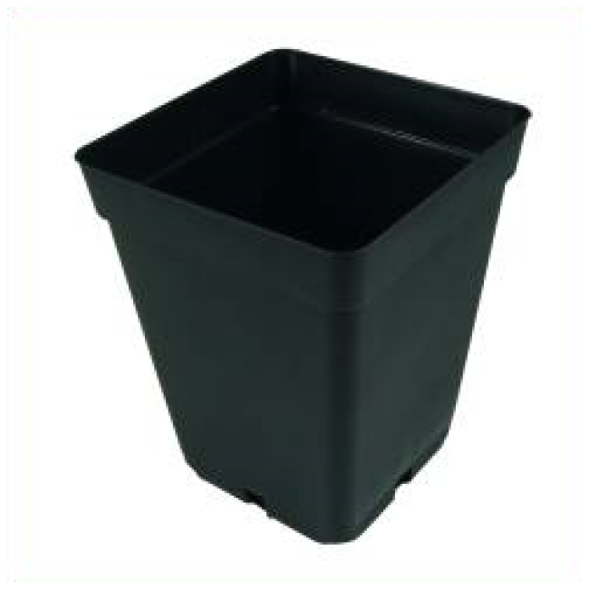 3,5L Pflanztopf TEKU, viereckig, stabil, 15 x 15 x 20 cm