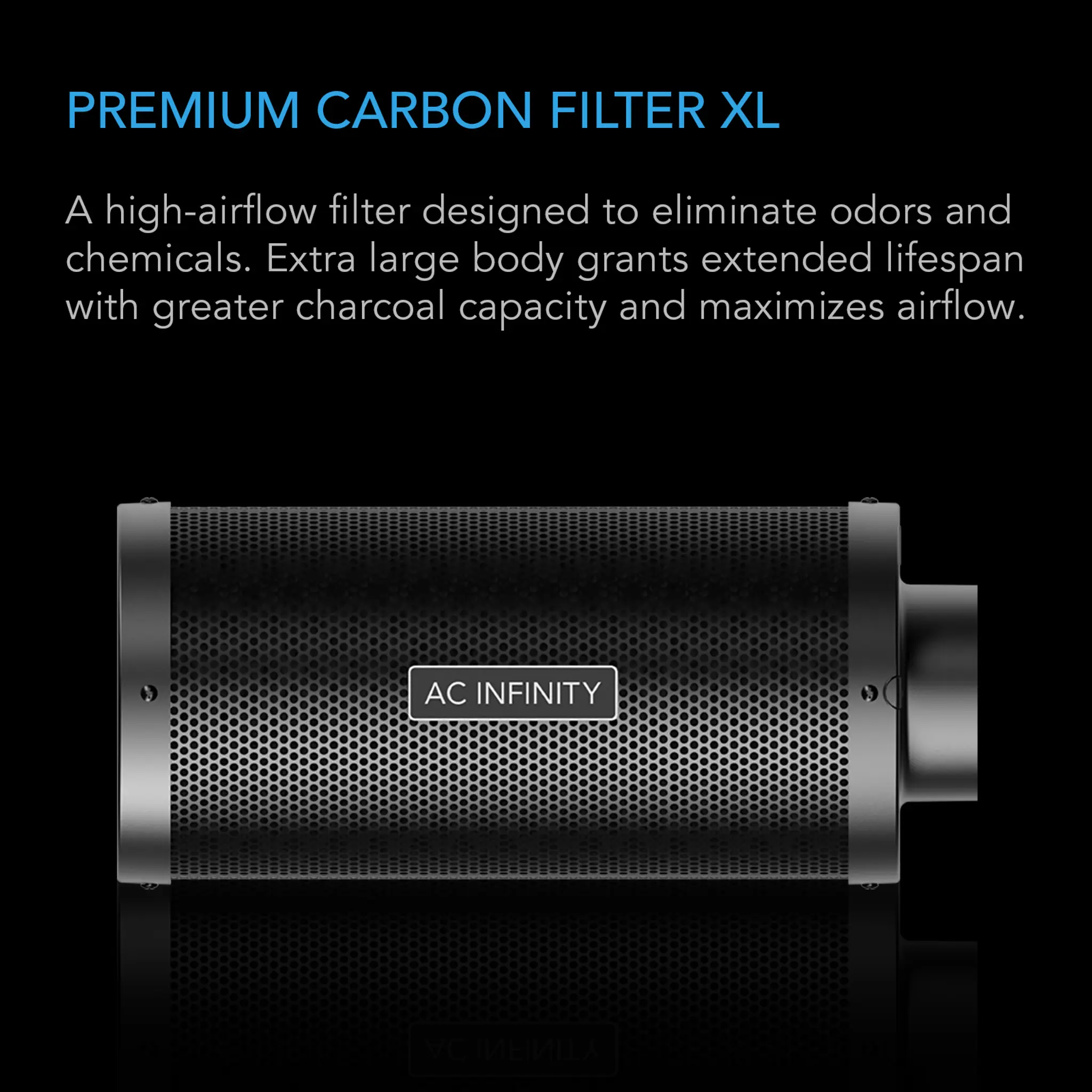 AC Infinity Aktivkohlefilter XL Flansch 150mm Details 1