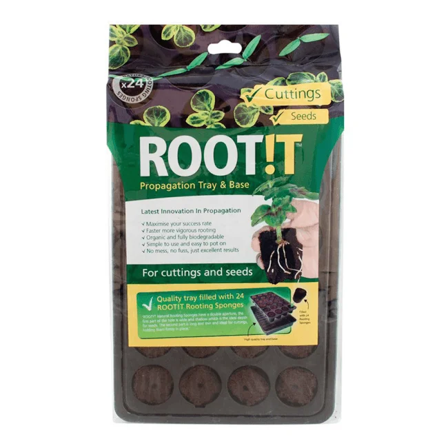 ROOT!T Natural Rooting Sponge 24 mit Tray